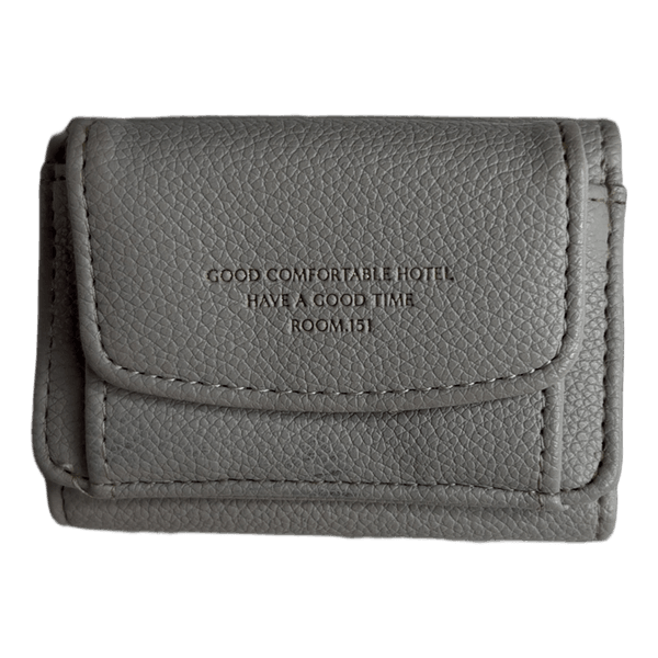 Grey leather wallet