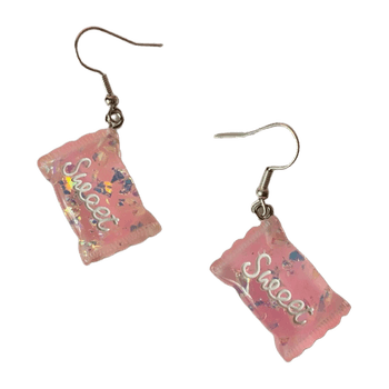 Pink sweet candy earrings - korvakorut 