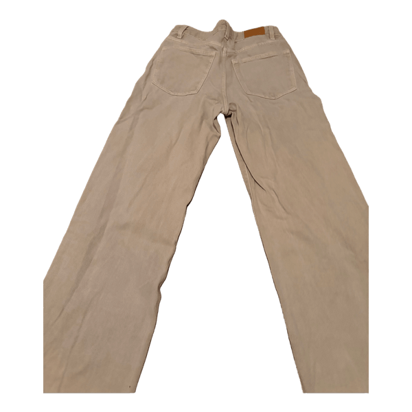 Beige wide leg jeans
