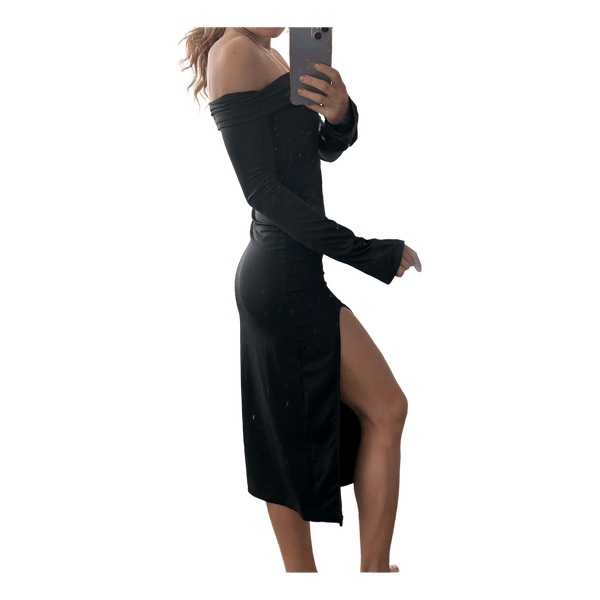 Black midi dress