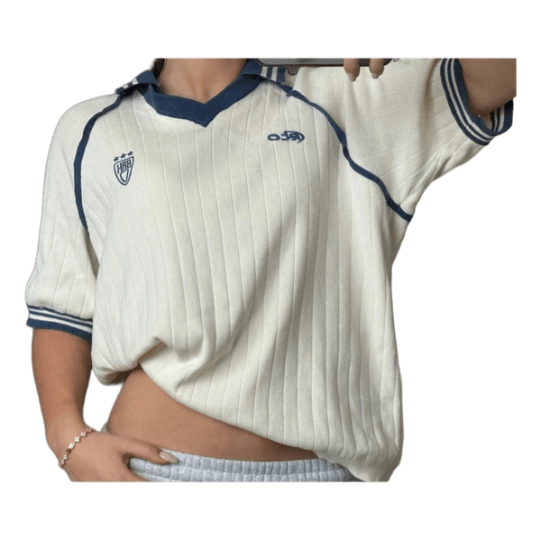 Bershka ribbed polo shirt