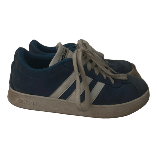 Blue leather sneakers