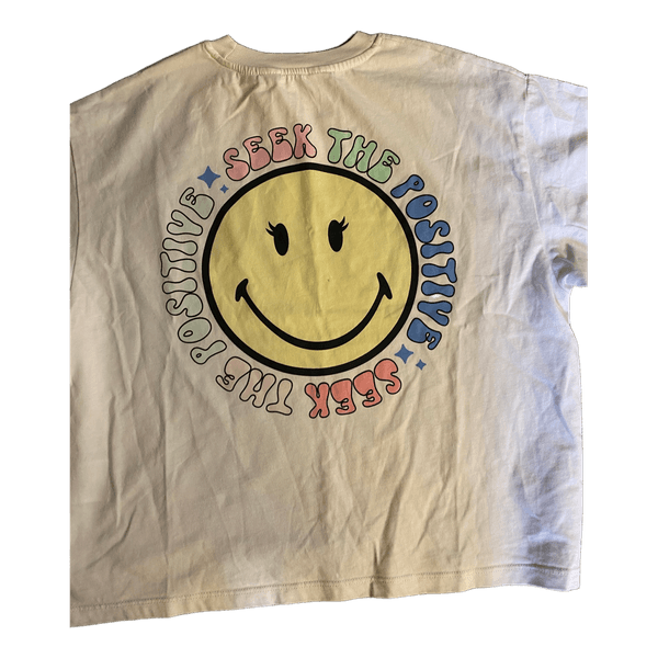 Hvid Smiley t-shirt