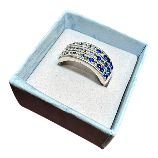 Playful 925 Sterling Silver Statement Ring with Zirconia
