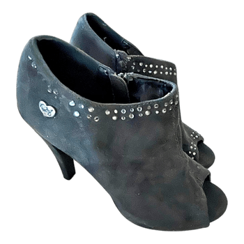 Adam's studded peep-toe boots