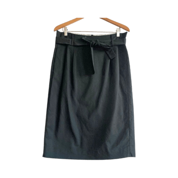 Essential by Nümph Black Tie Waist Skirt Officecore Minimalist 42