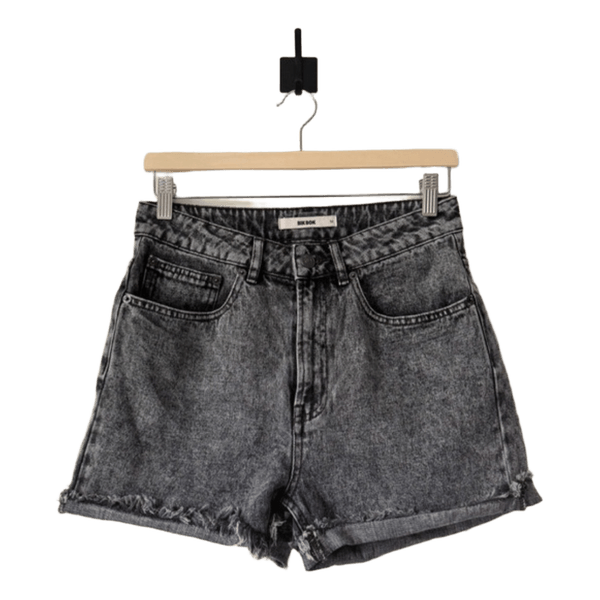 Grey denim shorts