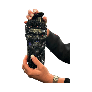 Black skull cocktail shaker. drink bottle. 