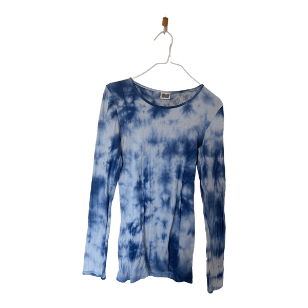 Blå batik langærmet top
