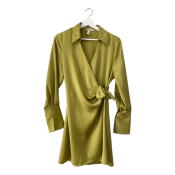 Green wrap dress