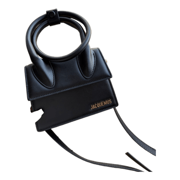 Black leather Jacquemus bag