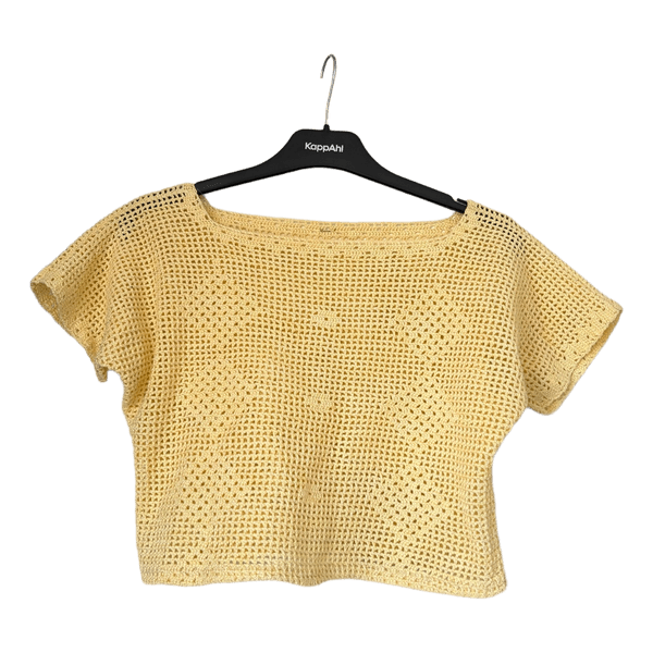 Yellow crochet top