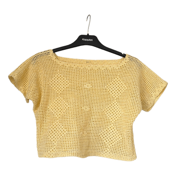 Yellow crochet top