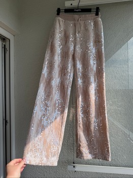 Guess sequin wide-leg trousers