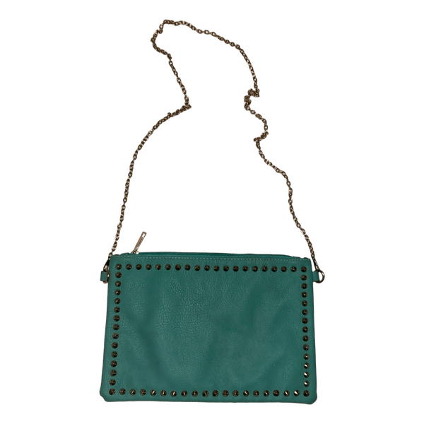 Mint studded crossbody bag