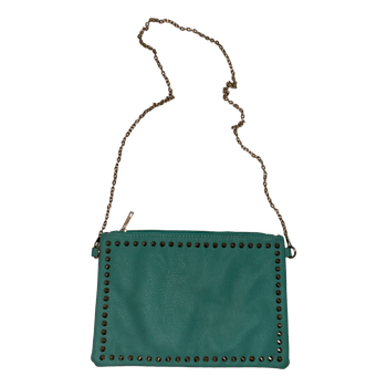 Mint studded crossbody bag