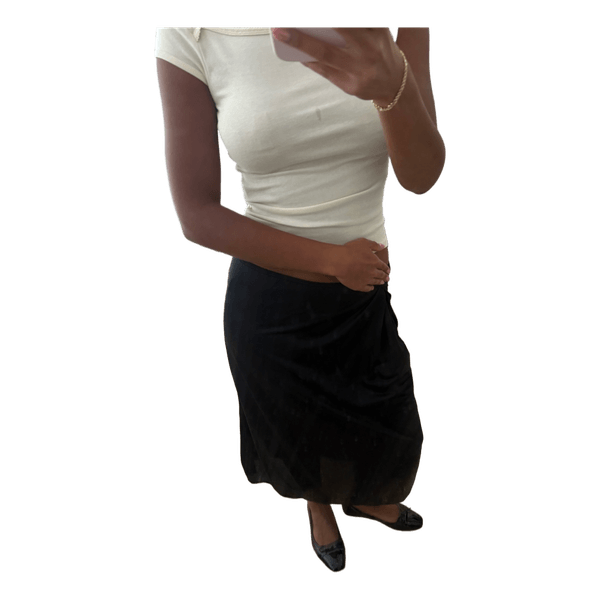 Satin maxinederdel