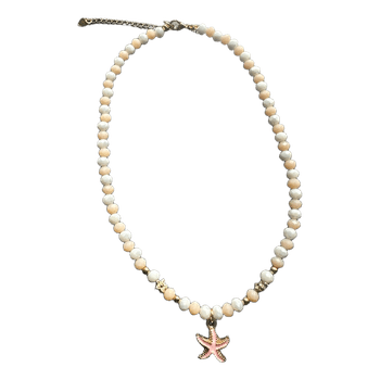 Beaded starfish pendant necklace