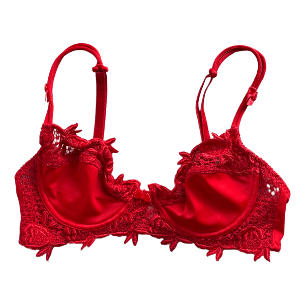Red lace bra