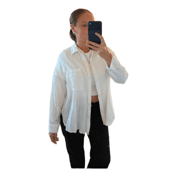 Hvid Pull&Bear skjorte