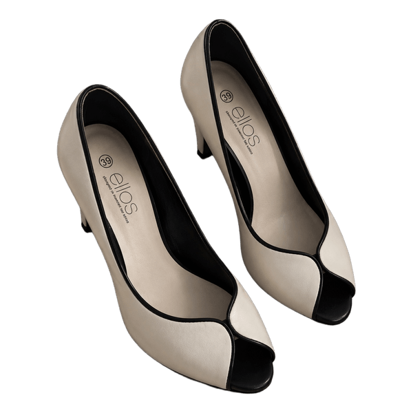 Ellos cream peep toe heels