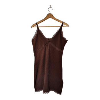 Brown ribbed camisole