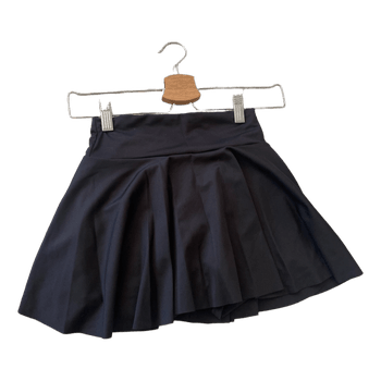 Black flared skort