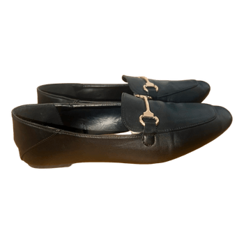 Black flat loafers