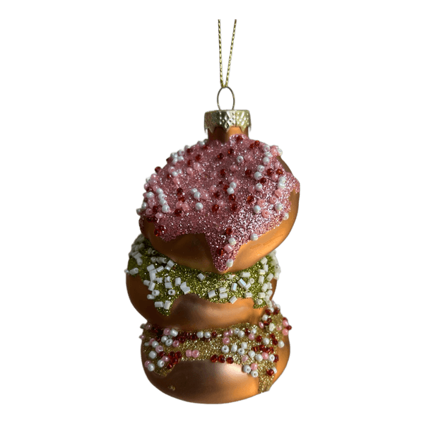 Donut stack Christmas ornament