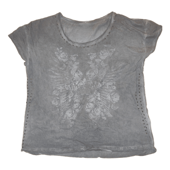 Grey print t-shirt Y2k