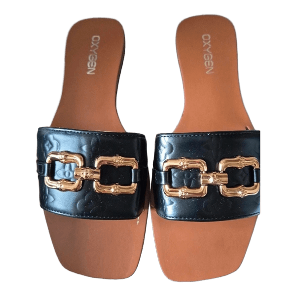 Oxygen sorte flade sandaler
