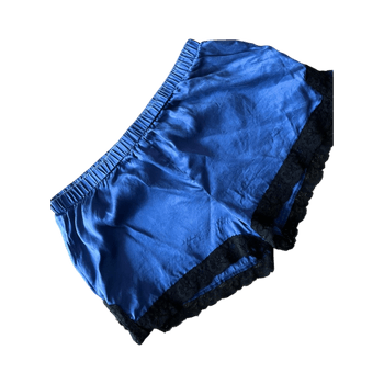 Siniset silkkiyöshortsit S