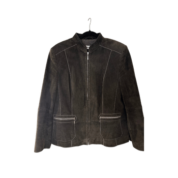 Ruskea mokkanahkatakki