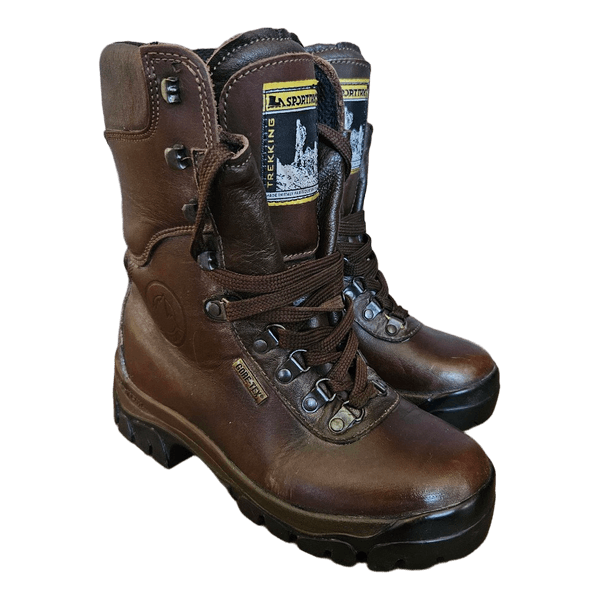 La Sportiva Trekking Gore-Tex Leather Hiking Boots Brown Vibram Made Italy