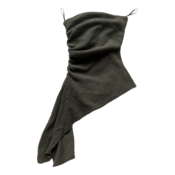 Asymmetrisk stropløs top