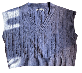 Reserved cable knit vest