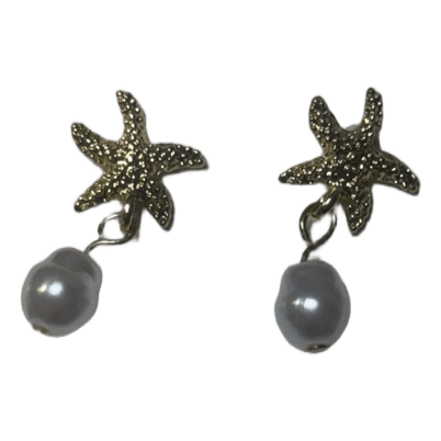 Starfish pearl earrings