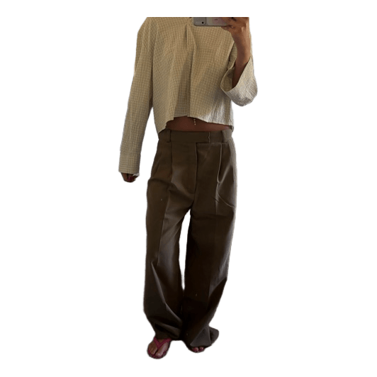 Zara Brune wide leg habitbukser