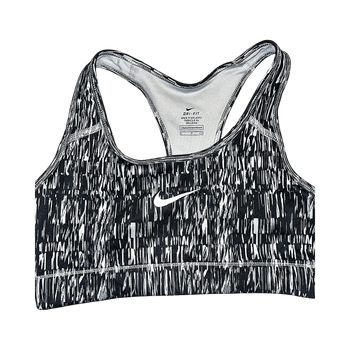 Black and white sports bra