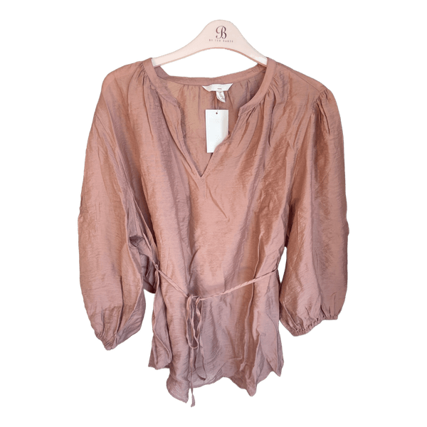 H&M Mama metalic look maternity blouse, size L, new with tags