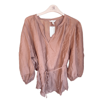 H&M Mama metalic look maternity blouse, size L, new with tags