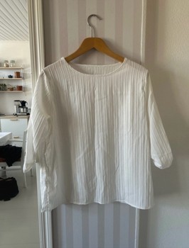 Valkoinen 3/4 Hihainen Pusero / Koko XL
