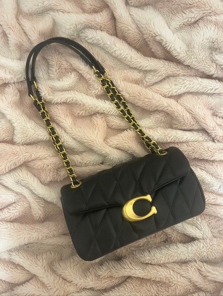 Black quilted crossbody bag