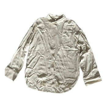 Cream button up linen shirt