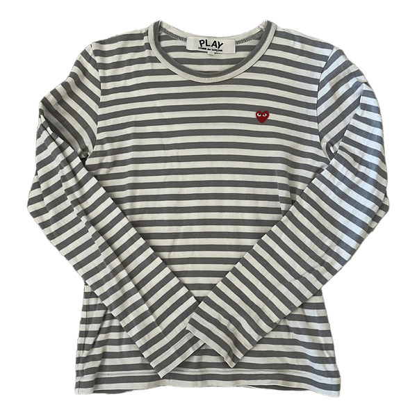 Striped long-sleeve top