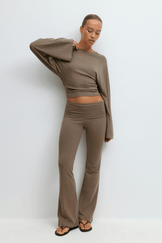 Soft touch folded trouser