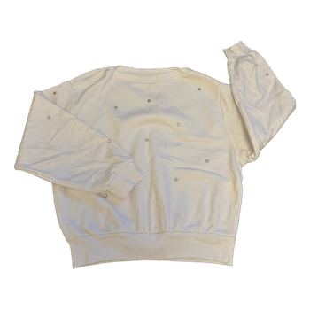 White rhinestone sweatshirt