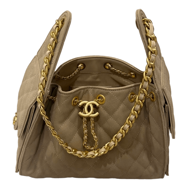 Chanel 25 Beige suede