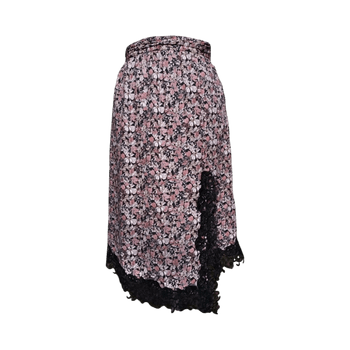 PINKO floral skirt with lace trim