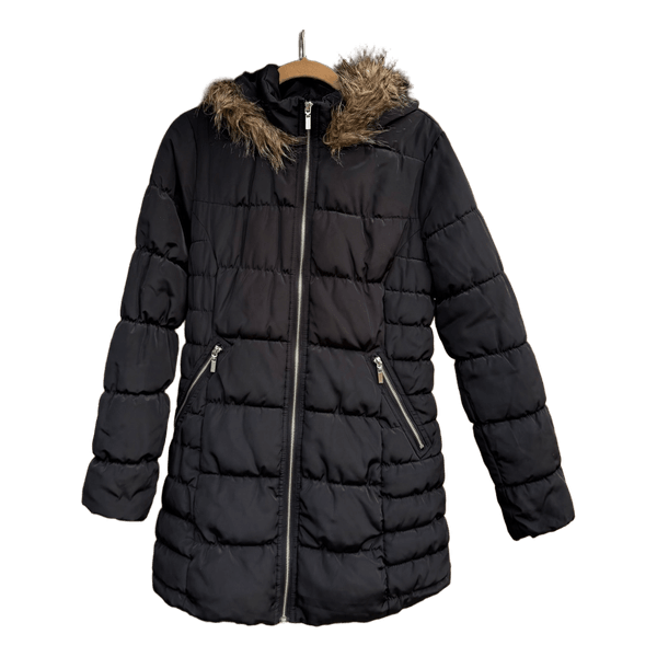 Black padded winter jacket